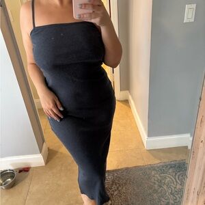 Blue Gray Sleeveless Calvin Maxi Dress